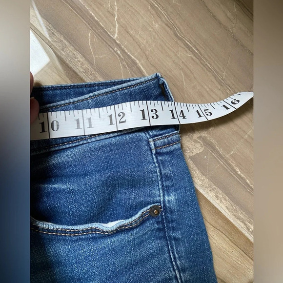 Abercrombie & Fitch super skinny high rise button fly frayed raw hem jeans Sz 26 - Picture 8 of 8